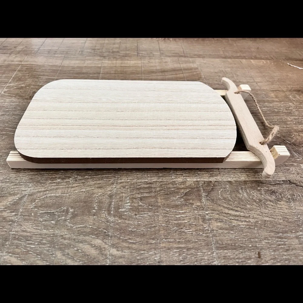 Target Bullseye Natural Wooden Sled